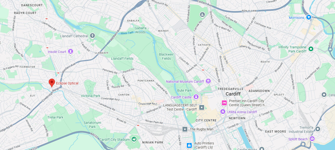 Location of Eclipse Optical Cardiff